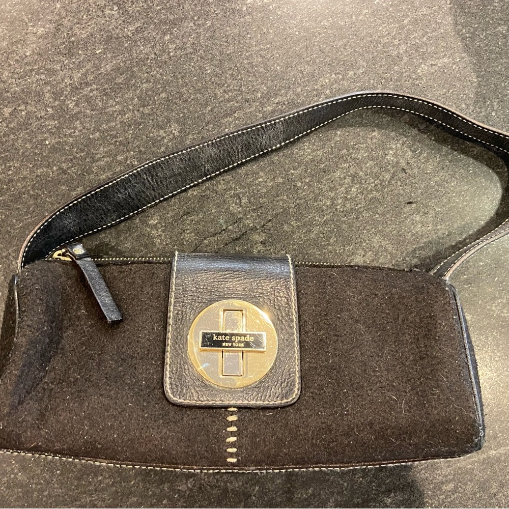 Kate Spade Black Handbag with Gold Accent